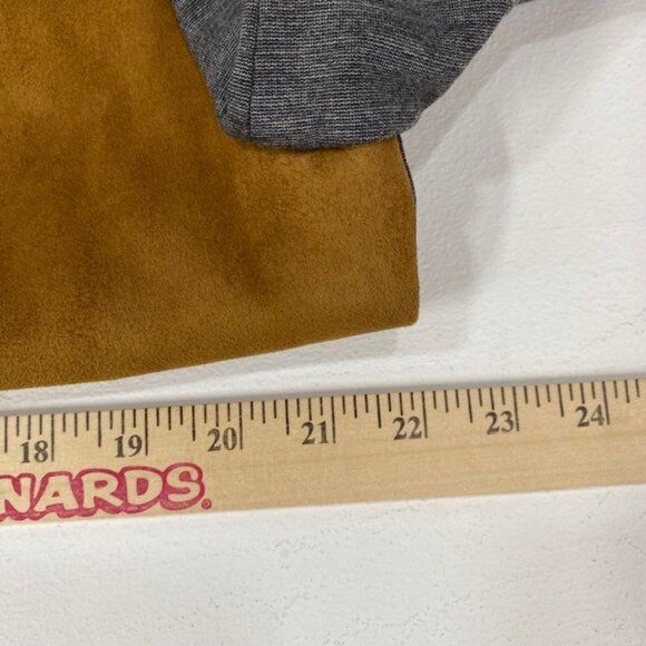 ZARA Men’s Camel Gray Faux Suede Bomber Zip Jacket Size‎ Medium Classy Clean - Picture 9 of 11